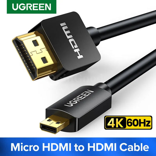 Ugreen Micro Hdmi-Compatible Cable - 4K/60Hz 3D Effect Male To For Gopro Sony Projector 301635