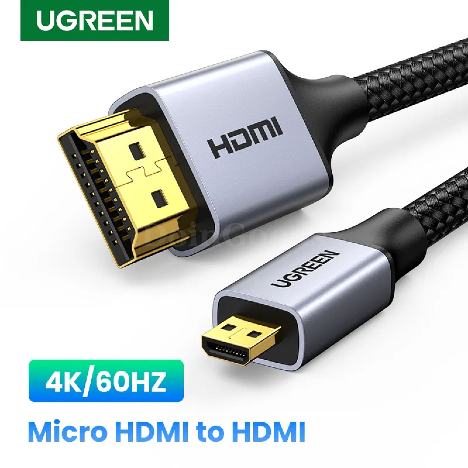 Ugreen Micro Hdmi-Compatible Cable 4K/60Hz Male To For Gopro Sony Projector 301635