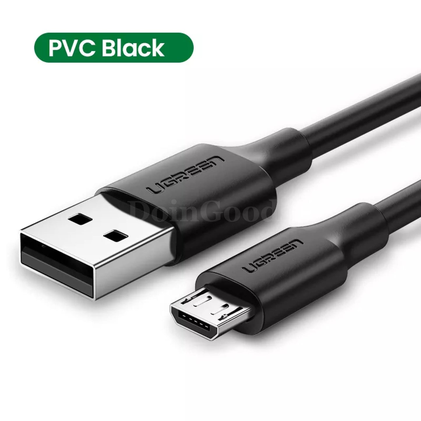 Ugreen Micro Usb Cable 3A Fast Charging Data Cord For Samsung Htc Lg Android Pvc Black / 0.25M