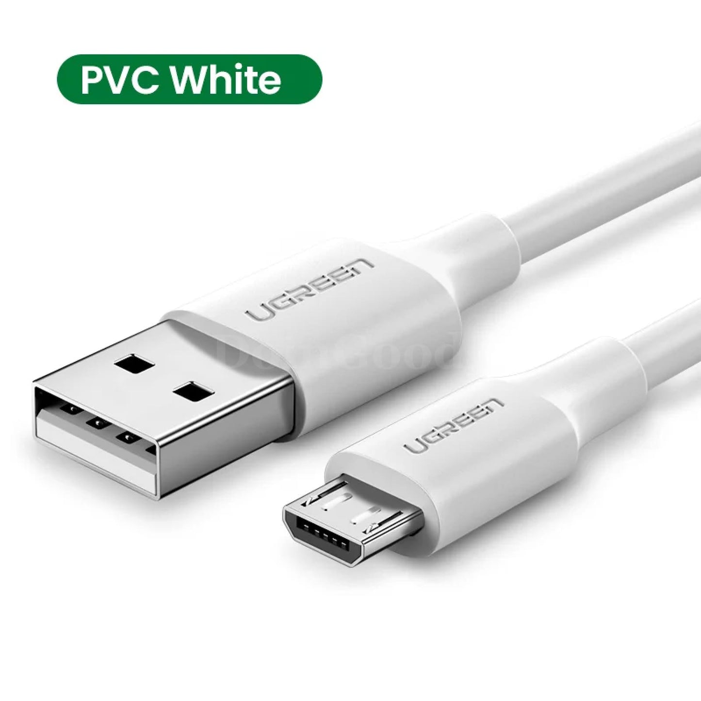 Ugreen Micro Usb Cable 3A Fast Charging Data Cord For Samsung Htc Lg Android Pvc White / 0.25M