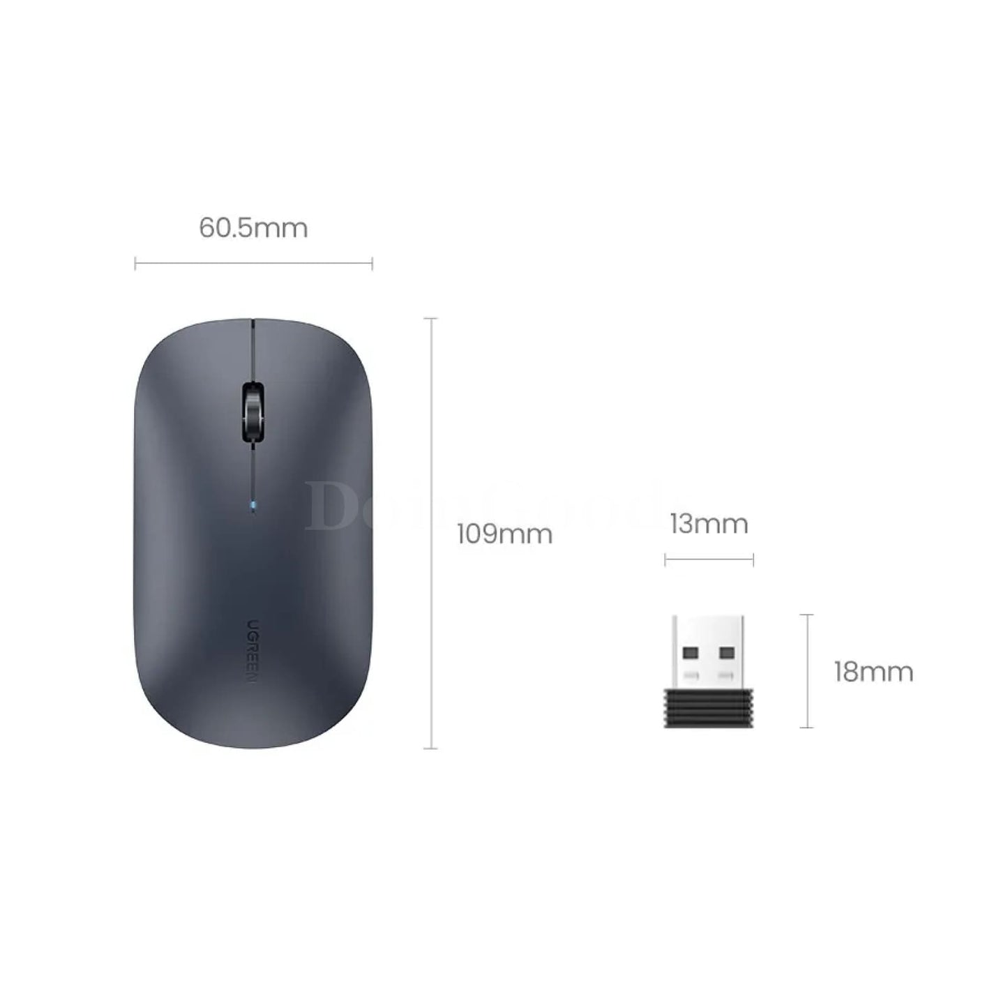 Ugreen Mouse Wireless Bluetooth 2.4G Silent 4000 Dpi Ambidextrous Macbook Tablet 301635