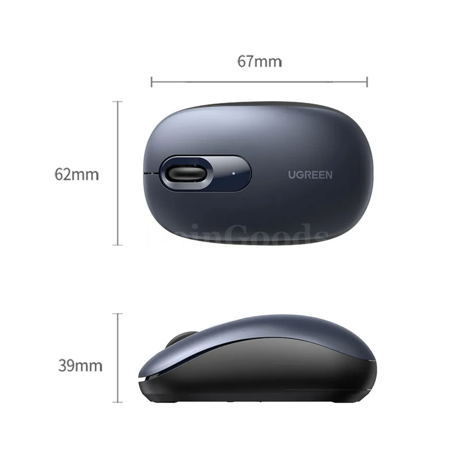 Ugreen Mouse Wireless Ergonomic Silent Click 2400 Dpi Macbook Tablet Computer Pc 301635