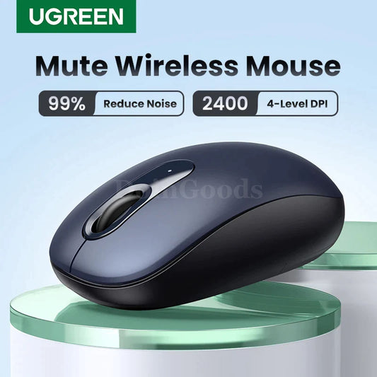 Ugreen Mouse Wireless Ergonomic Silent Click 2400 Dpi Macbook Tablet Computer Pc 301635