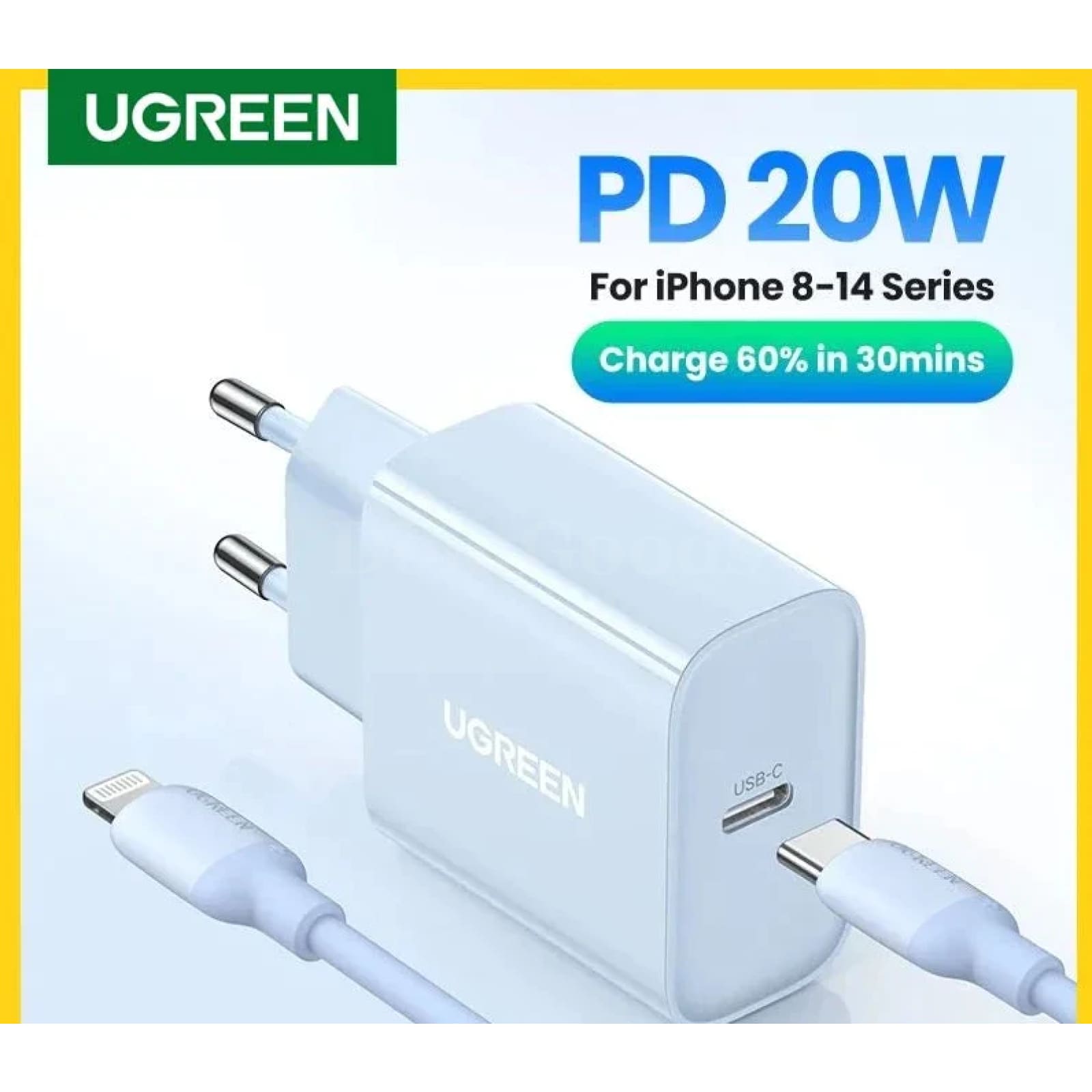 Ugreen Pd 20W Qc4.0/Qc3.0 Usb Type C Fast Charger Iphone 14 13 12 Xs 8 Xiaomi 301635