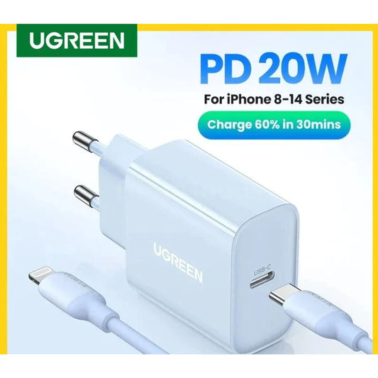 Ugreen Pd 20W Qc4.0/Qc3.0 Usb Type C Fast Charger Iphone 14 13 12 Xs 8 Xiaomi 301635