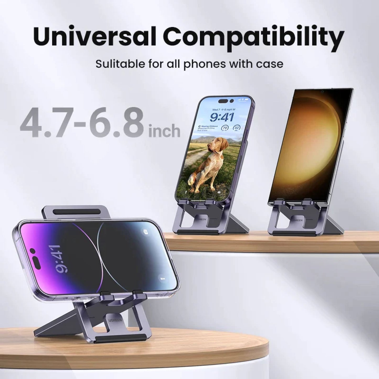 Ugreen Phone Holder Aluminum Desk Stand Iphone 15 14 Pro Xiaomi Samsung Mobile 301635