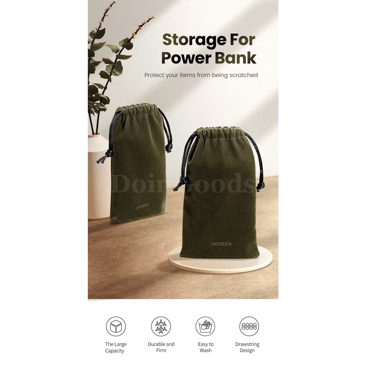 Ugreen Power Bank Case Phone Pouch Waterproof Storage Bag Iphone Samsung Xiaomi 301635
