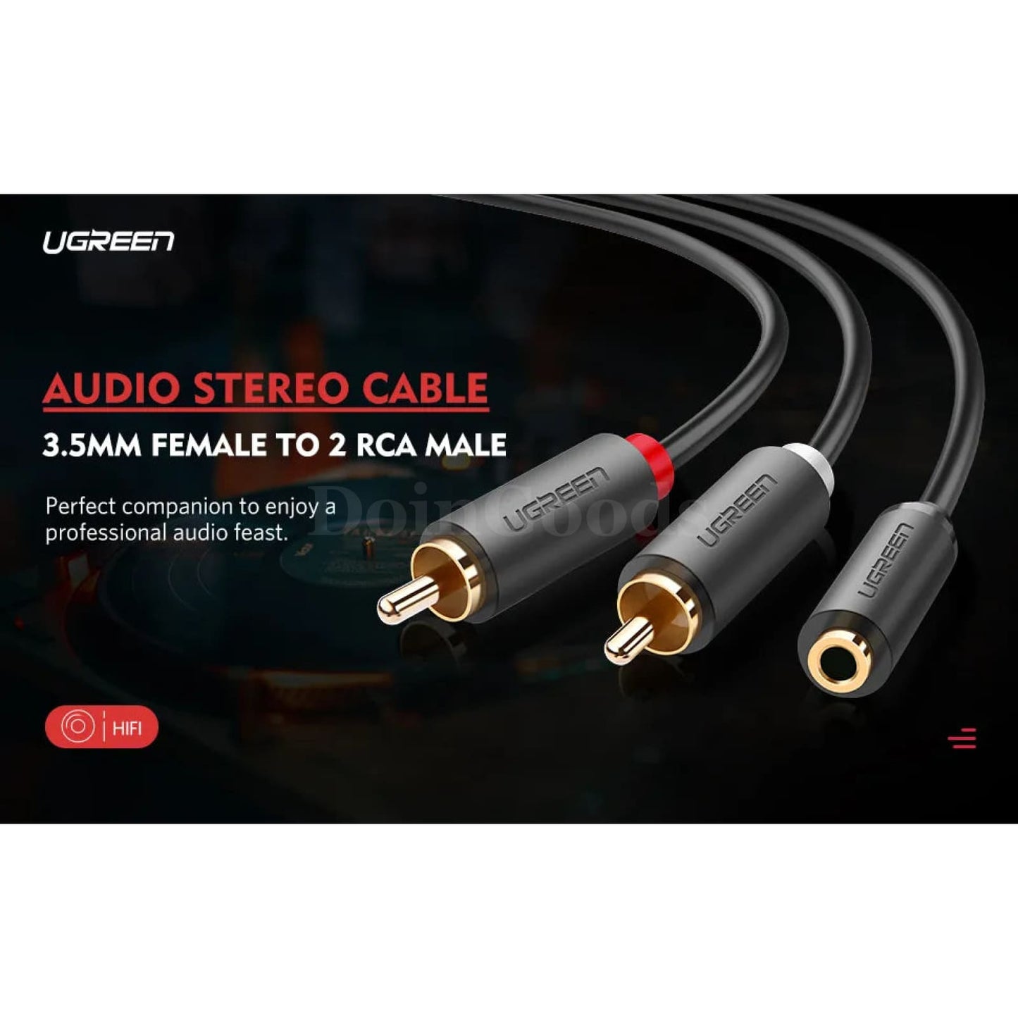 Ugreen Rca To 3.5Mm Audio Adapter Cable - 2 Male Female 301635