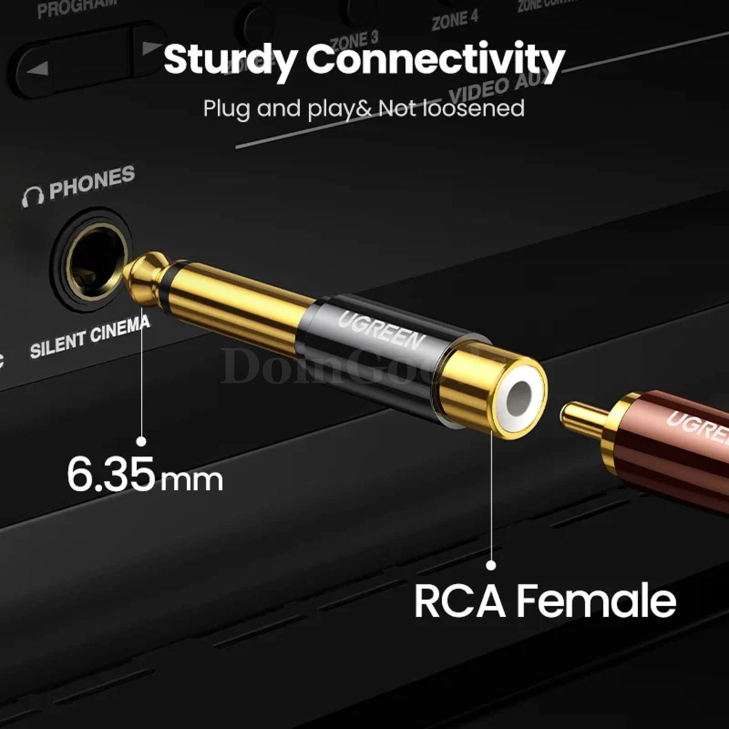 Ugreen Rca To 6.5Mm 6.35Mm 1/4 Adapter Gold Plated Copper Male Female Audio 301635