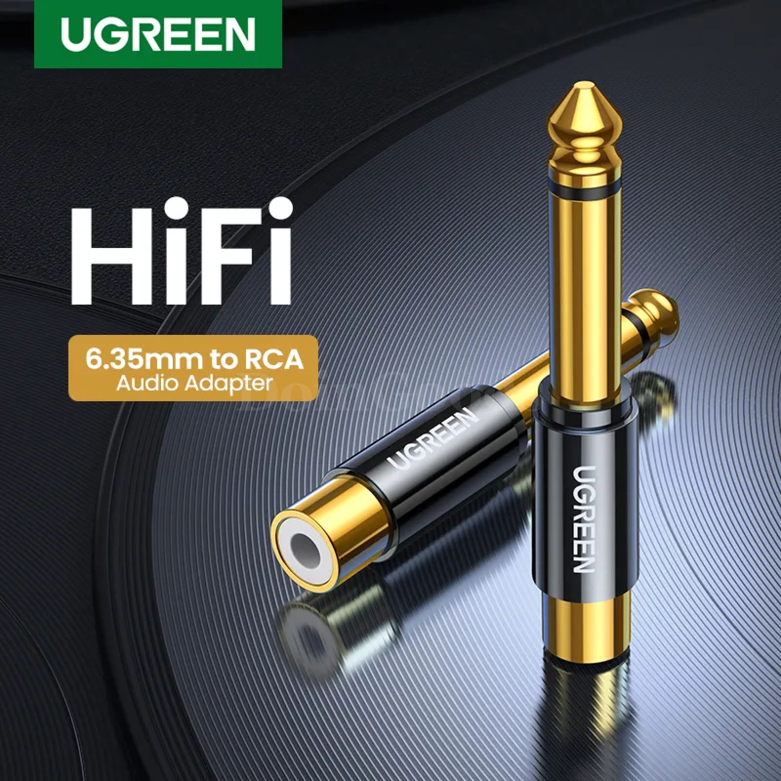 Ugreen Rca To 6.5Mm 6.35Mm 1/4 Adapter Gold Plated Copper Male Female Audio 301635