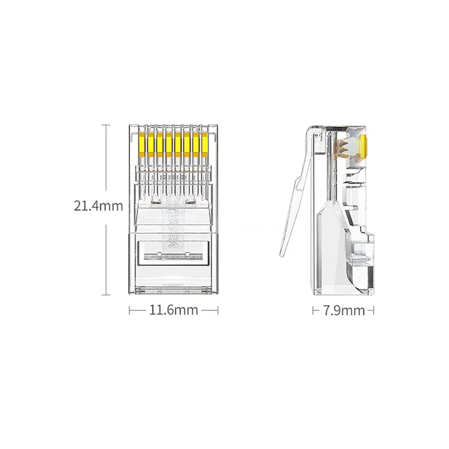 Ugreen Rj45 Connector Ethernet Cable Cat6 Crimp Connectors Utp Network Plug 301635