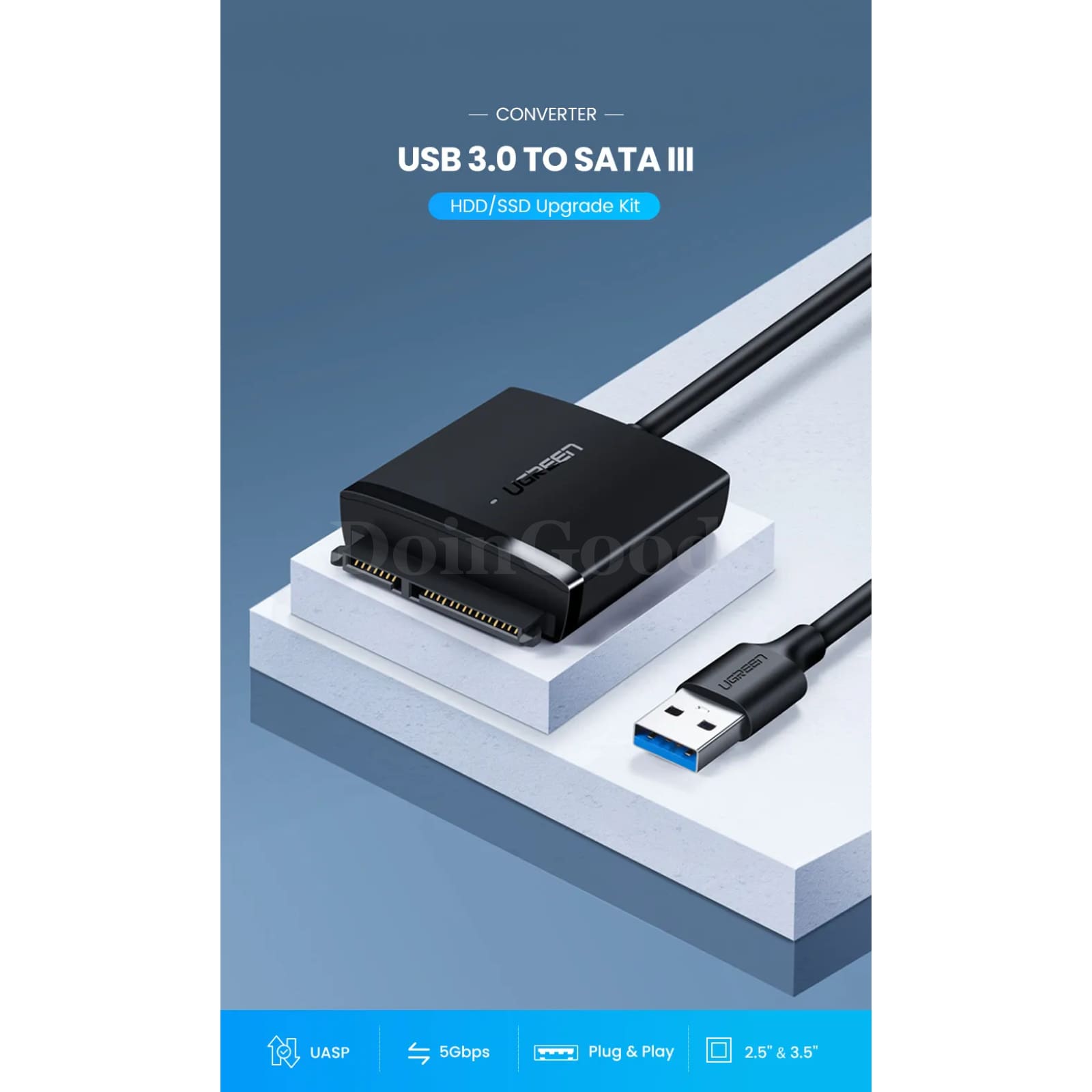 Ugreen Sata 3 To Usb Adapter 3.0/2.0 Cable Converter For 2.5 3.5 Hdd Ssd 301635