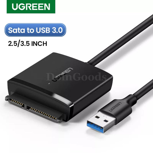 Ugreen Sata 3 To Usb Adapter 3.0/2.0 Cable Converter For 2.5 3.5 Hdd Ssd 301635