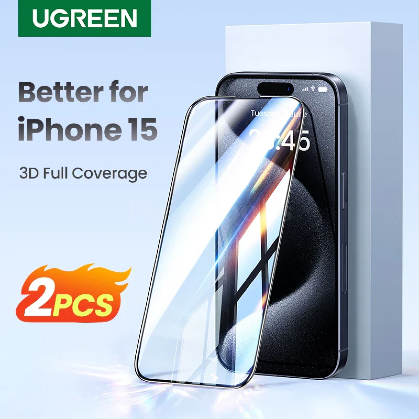 Ugreen Screen Protector For Iphone 15 14 13 12 11 Pro Max Tempered Glass 9D 301635