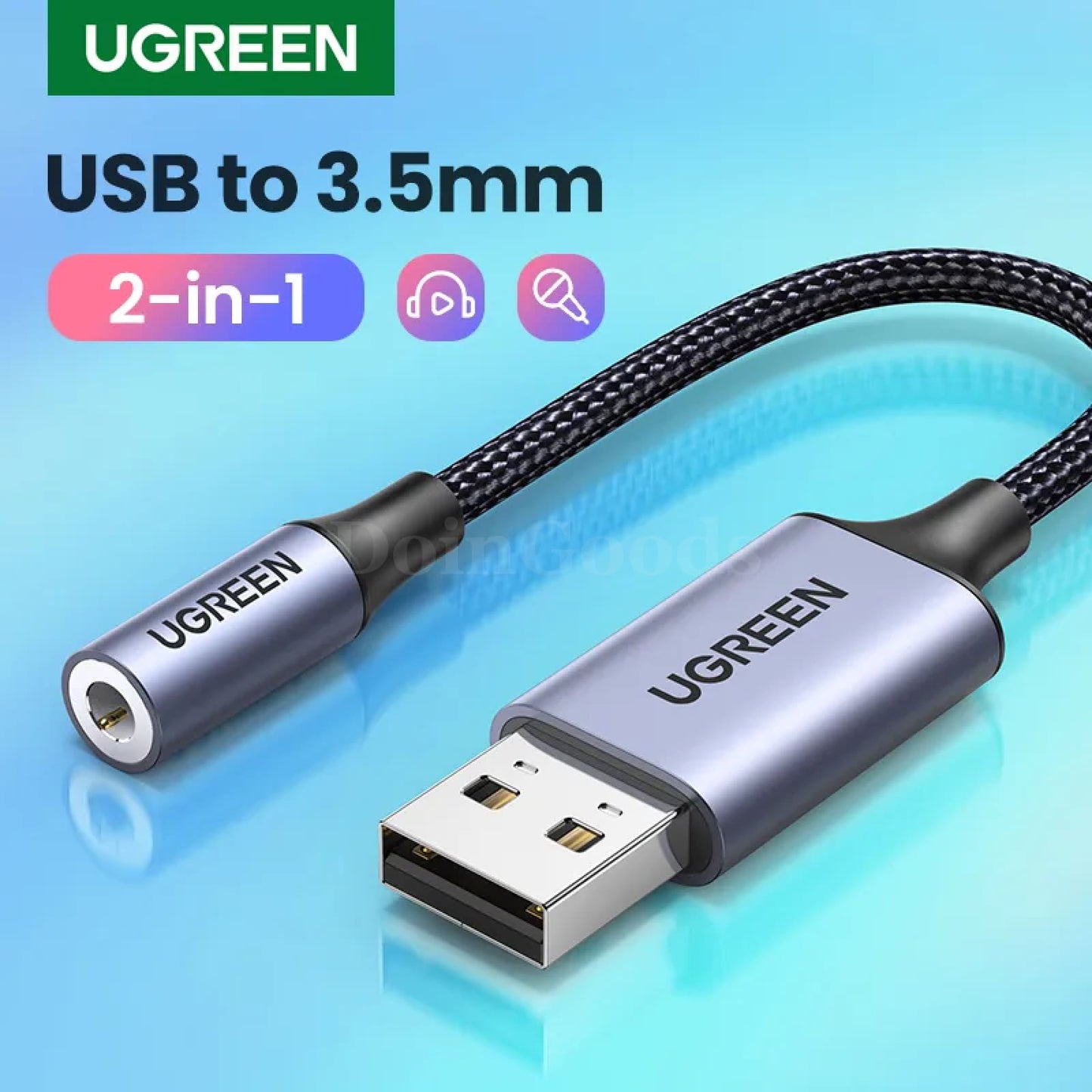 Ugreen Sound Card External 3.5Mm Usb Adapter For Pc Ps4 Headset Audio Interface 301635