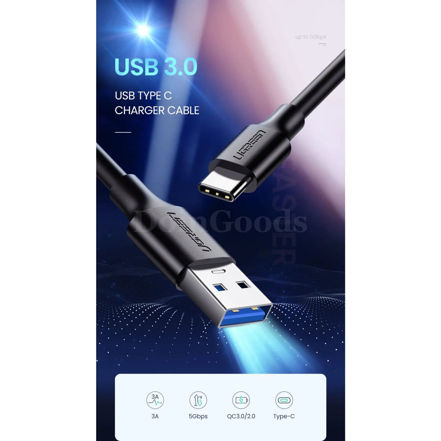 Ugreen Usb 3.0 A To Type C Cable 5Gbps Superspeed Data Ipad Pro Ssd M2 Enclosure 301635