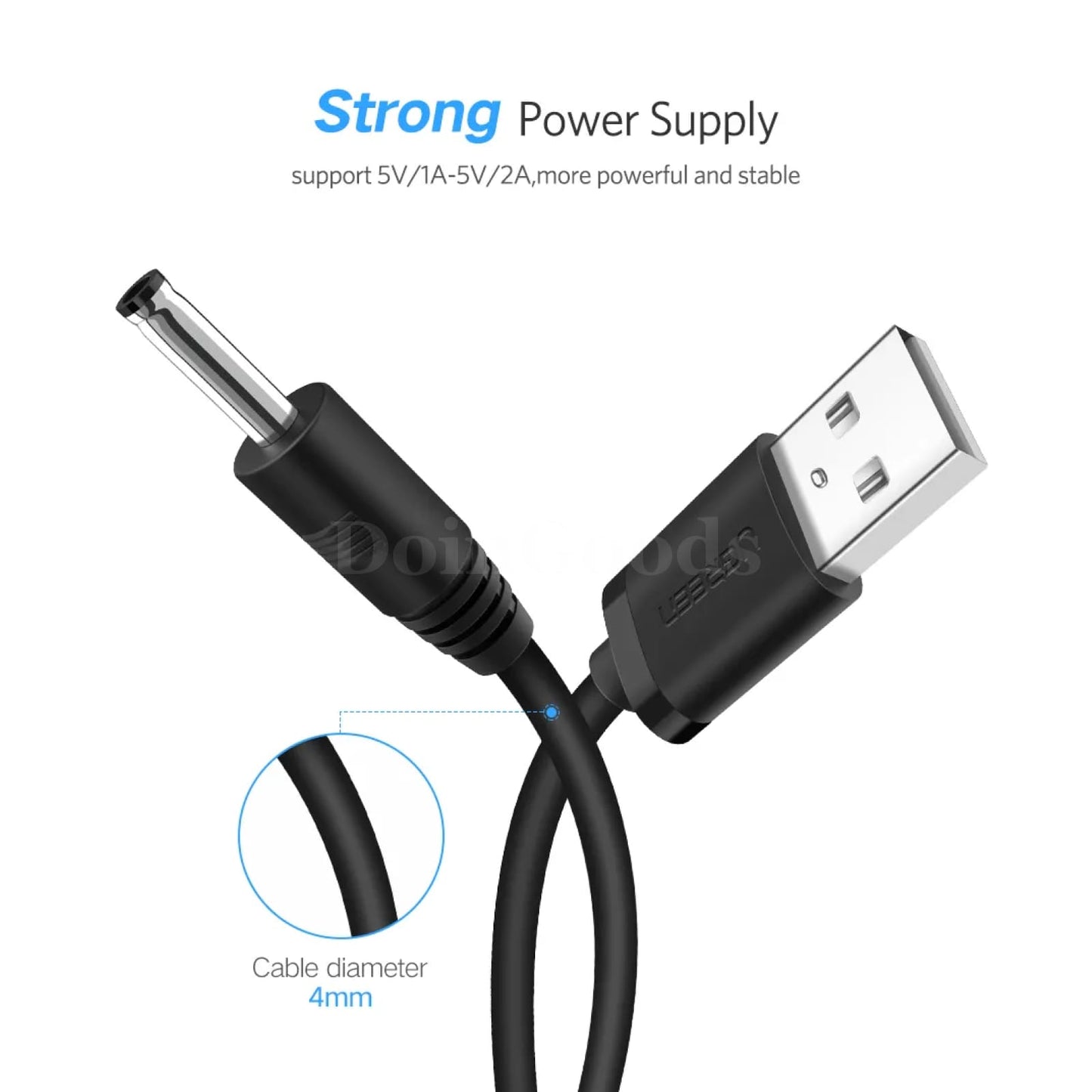 Ugreen Usb A To Dc 3.5Mm Power Cable Jack Connector 5V Supply Charger Adapter 301635