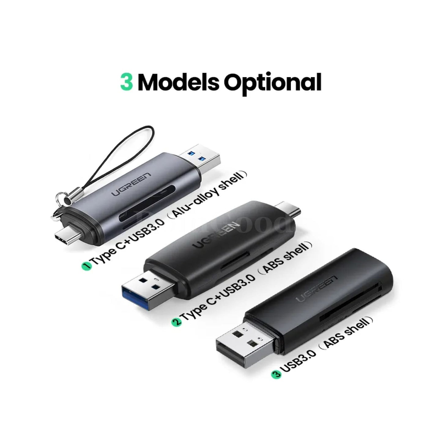 Ugreen Usb C 3.0 Card Reader Sd Microsd Tf Memory Pc Laptop 301635