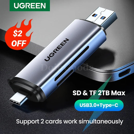 Ugreen Usb C 3.0 Card Reader Sd Microsd Tf Memory Pc Laptop 301635