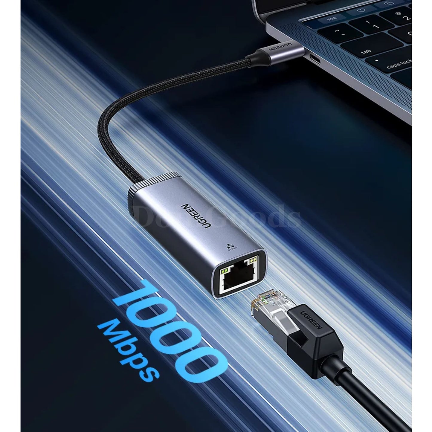 Ugreen Usb C Ethernet Adapter 1000/100Mbps Lan Rj45 For Laptop Macbook 301635