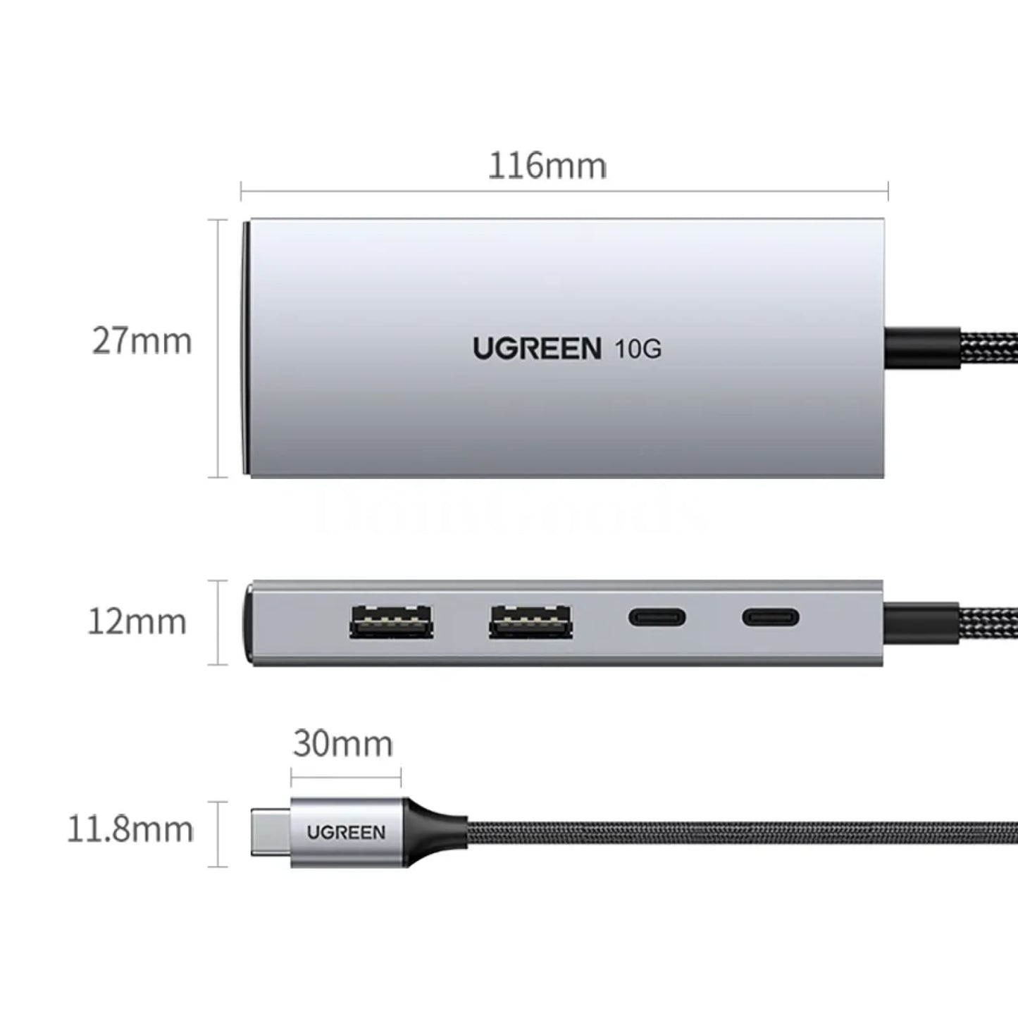 Ugreen Usb C Hub 10Gbps Type-C 3.2 Gen2 Splitter 4 Port Macbook Pro Adapter 301635