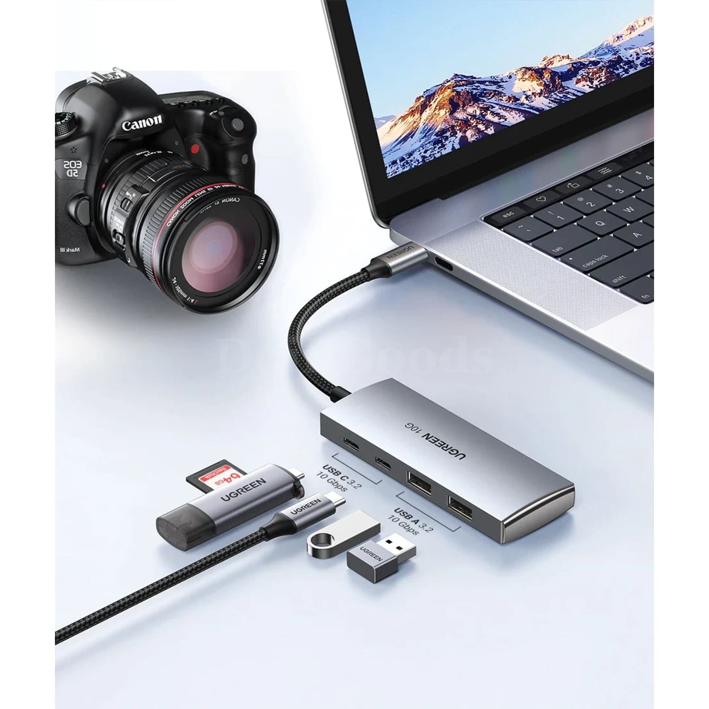 Ugreen Usb C Hub 10Gbps Type-C 3.2 Gen2 Splitter 4 Port Macbook Pro Adapter 301635
