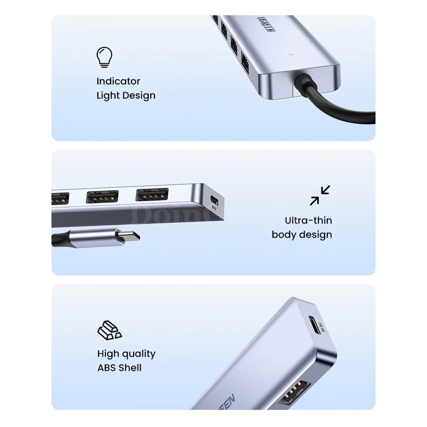 Ugreen Usb C Hub 4 Ports Type To 3.0 Splitter Adapter Macbook Ipad Samsung 301635