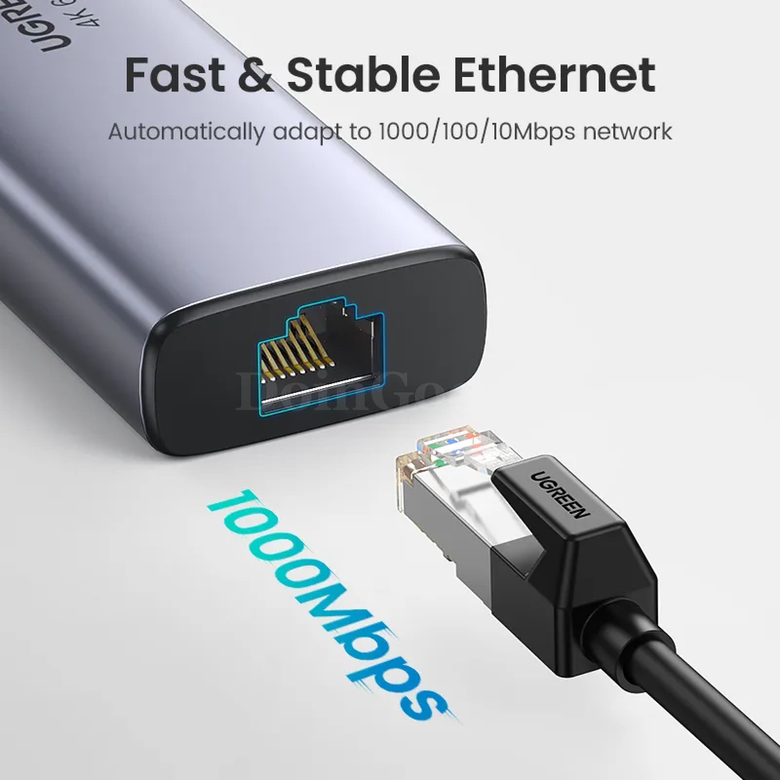 Ugreen Usb C Hub 4K 60Hz Type To Hdmi 2.0 Rj45 Pd 100W Adapter For Macbook Air 301635