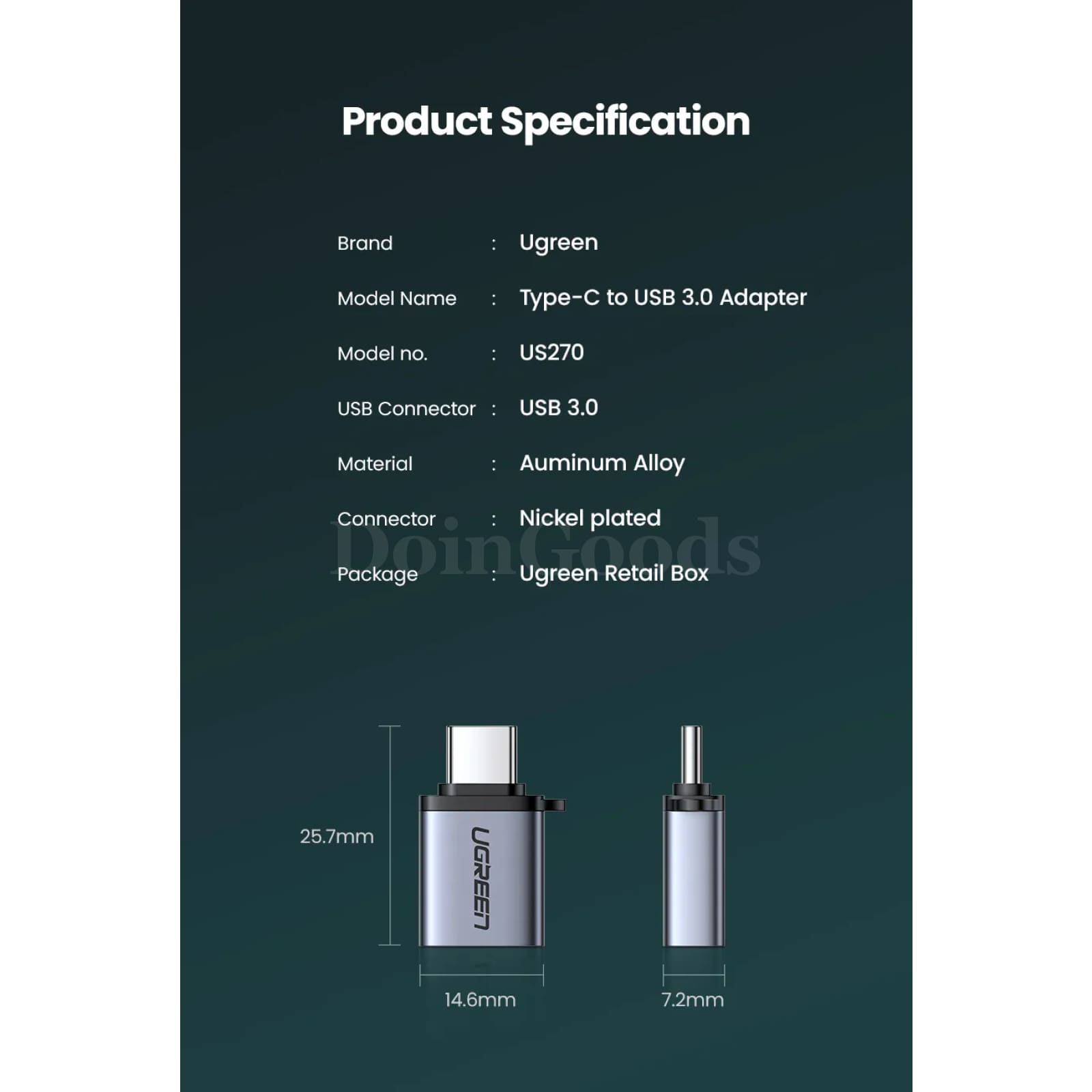 Ugreen Usb C To 3.0 Adapter Type-C Otg Support Macbook Pro Air Samsung S10 S9 301635