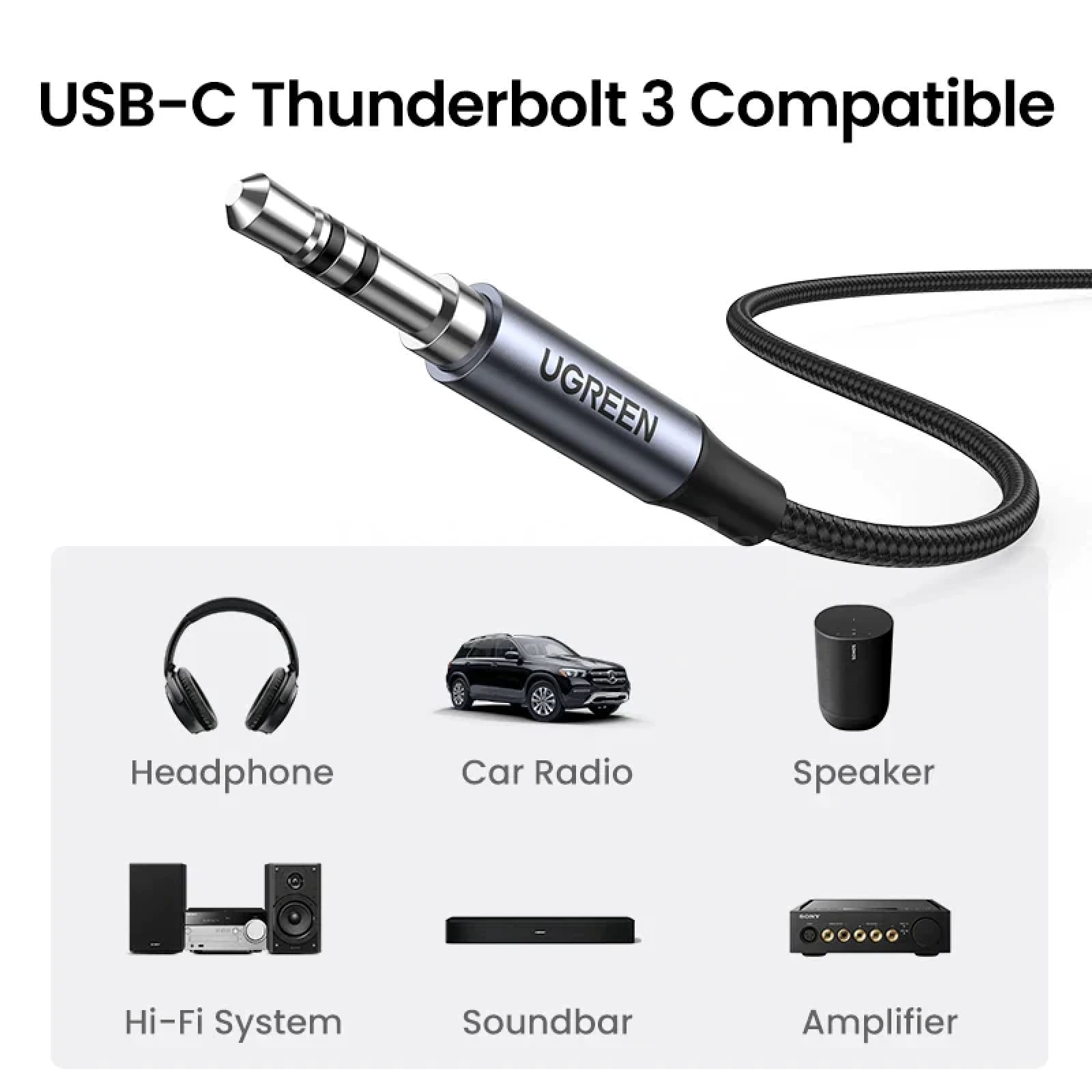 Ugreen Usb C To 3.5Mm Audio Aux Cable Type Headphone Jack Adapter For Ipad Pro 301635
