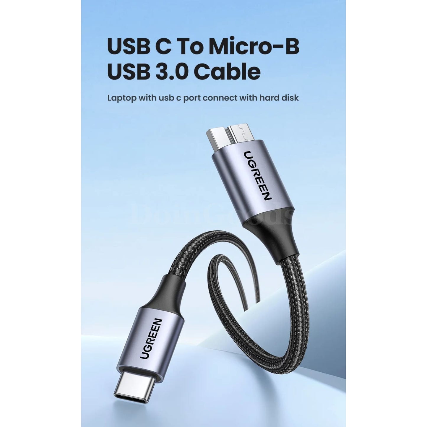 Ugreen Usb C To Micro B 3.0 Cable 5Gbps 3A Fast Data Sync For Macbook Hdd Ssd 301635