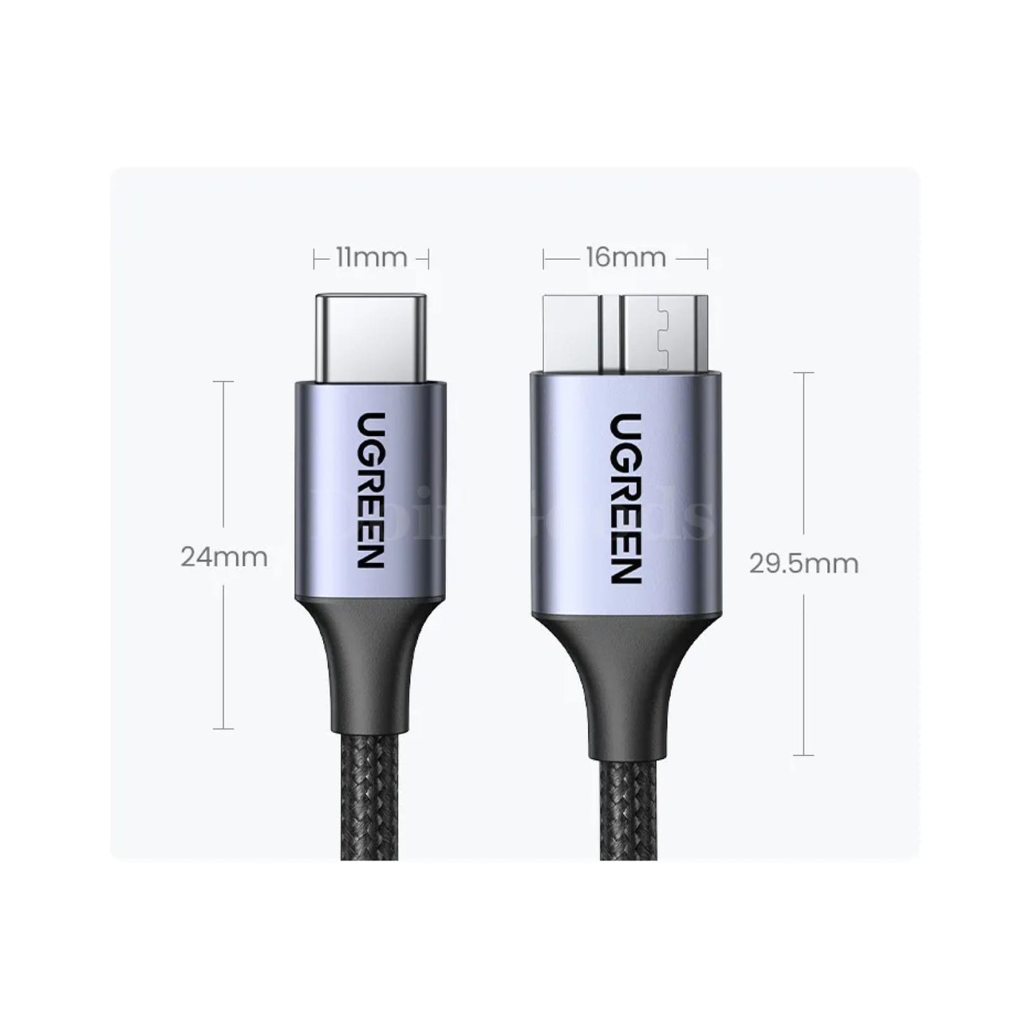 Ugreen Usb C To Micro B 3.0 Cable 5Gbps 3A Fast Data Sync For Macbook Hdd Ssd 301635