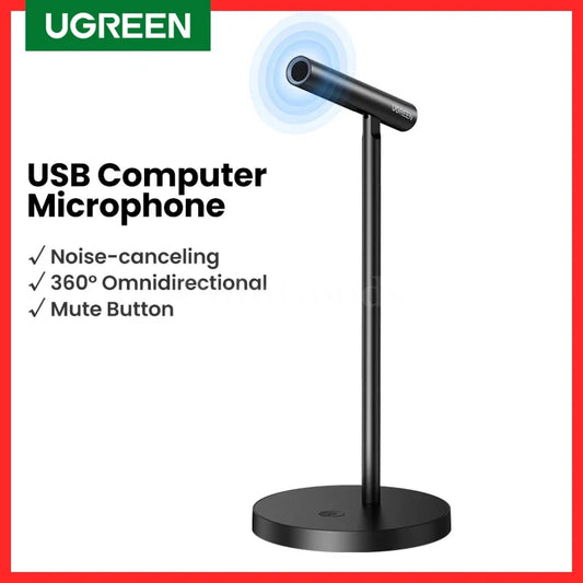 Ugreen Usb Computer Microphone Gooseneck Broadcasting Conference Instrument 301635