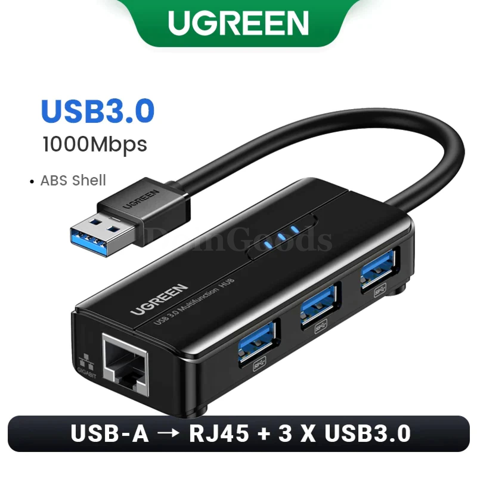 Ugreen Usb Ethernet Adapter 1000/100Mbps 3.0 Hub For Xiaomi Mi Box Macbook 1000Mbps Abs Shell 301635
