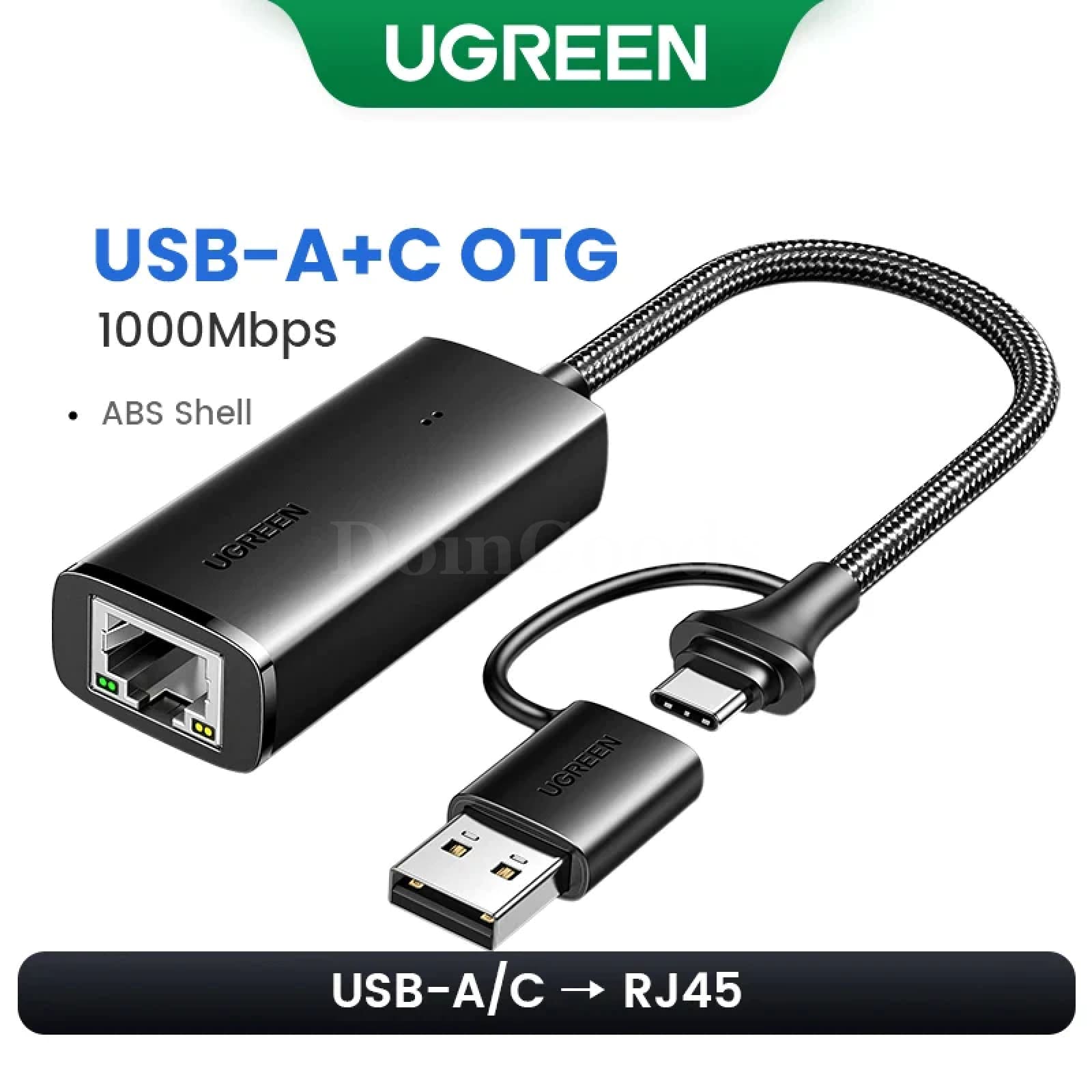 Ugreen Usb Ethernet Adapter 1000/100Mbps 3.0 Hub For Xiaomi Mi Box Macbook 2-In-1 Only Rj45 301635