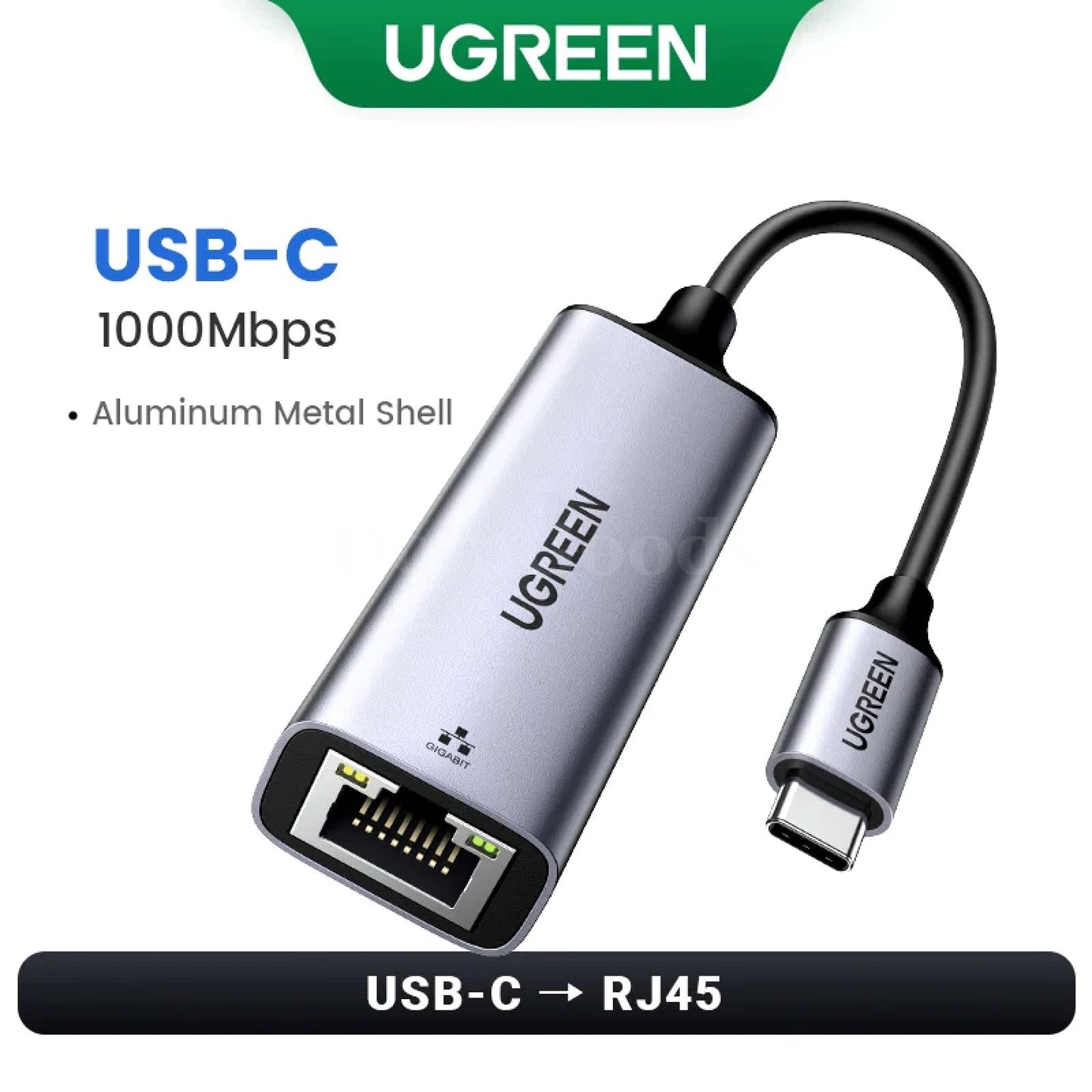 Ugreen Usb Ethernet Adapter 1000/100Mbps 3.0 Hub For Xiaomi Mi Box Macbook Usb-C Only Rj45 301635