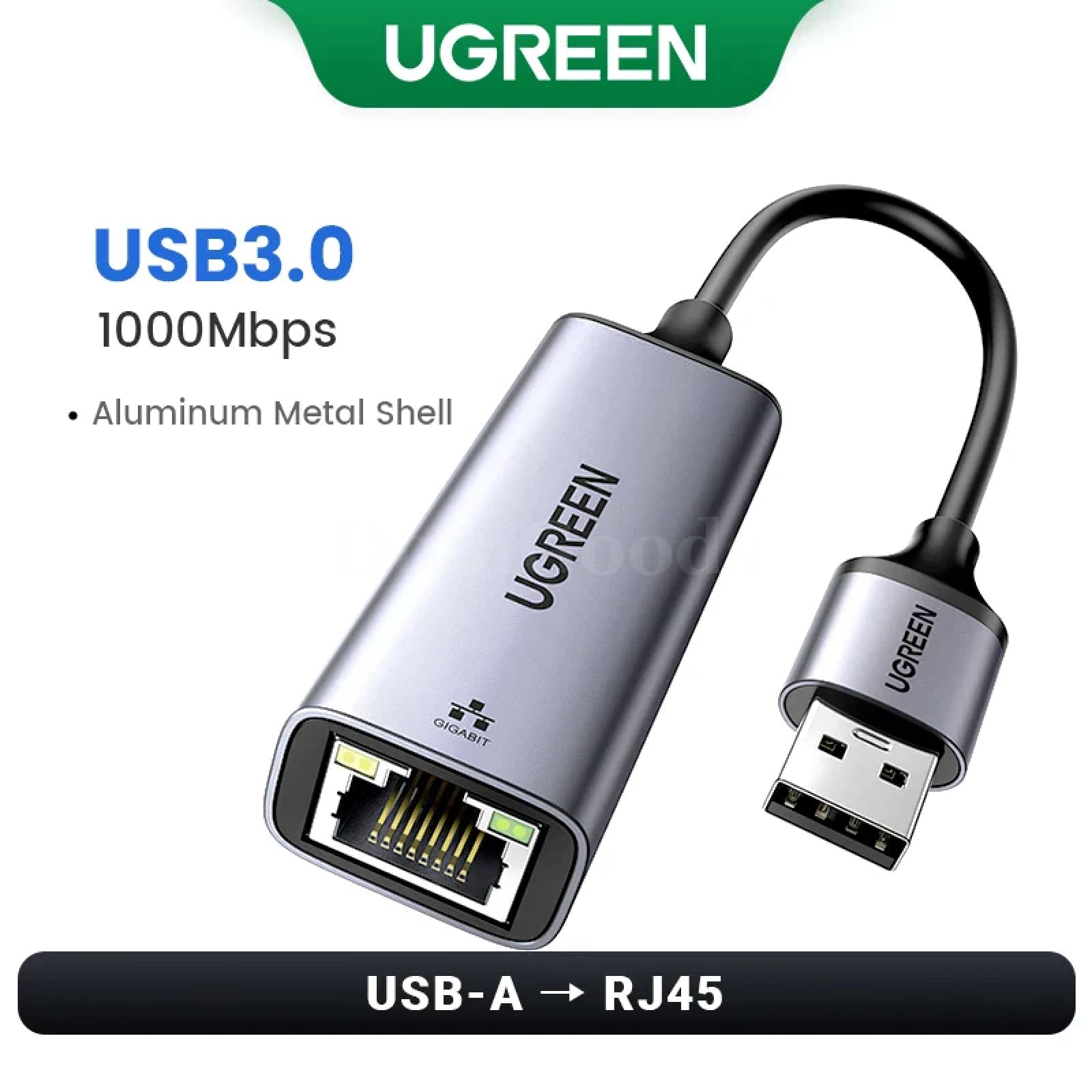 Ugreen Usb Ethernet Adapter 1000/100Mbps 3.0 Hub For Xiaomi Mi Box Macbook Usb3.0 Only Rj45 301635