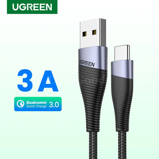 Ugreen Usb Type C Cable 3A Fast Charger Data Charging Cord Xiaomi Redmi Samsung 301635