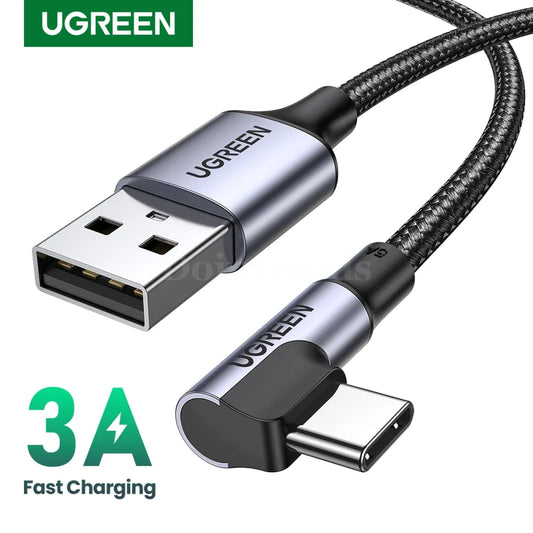 Ugreen Usb Type C Cable Samsung Plus Quick Charge 3.0 Right-Angled Fast Data 301635