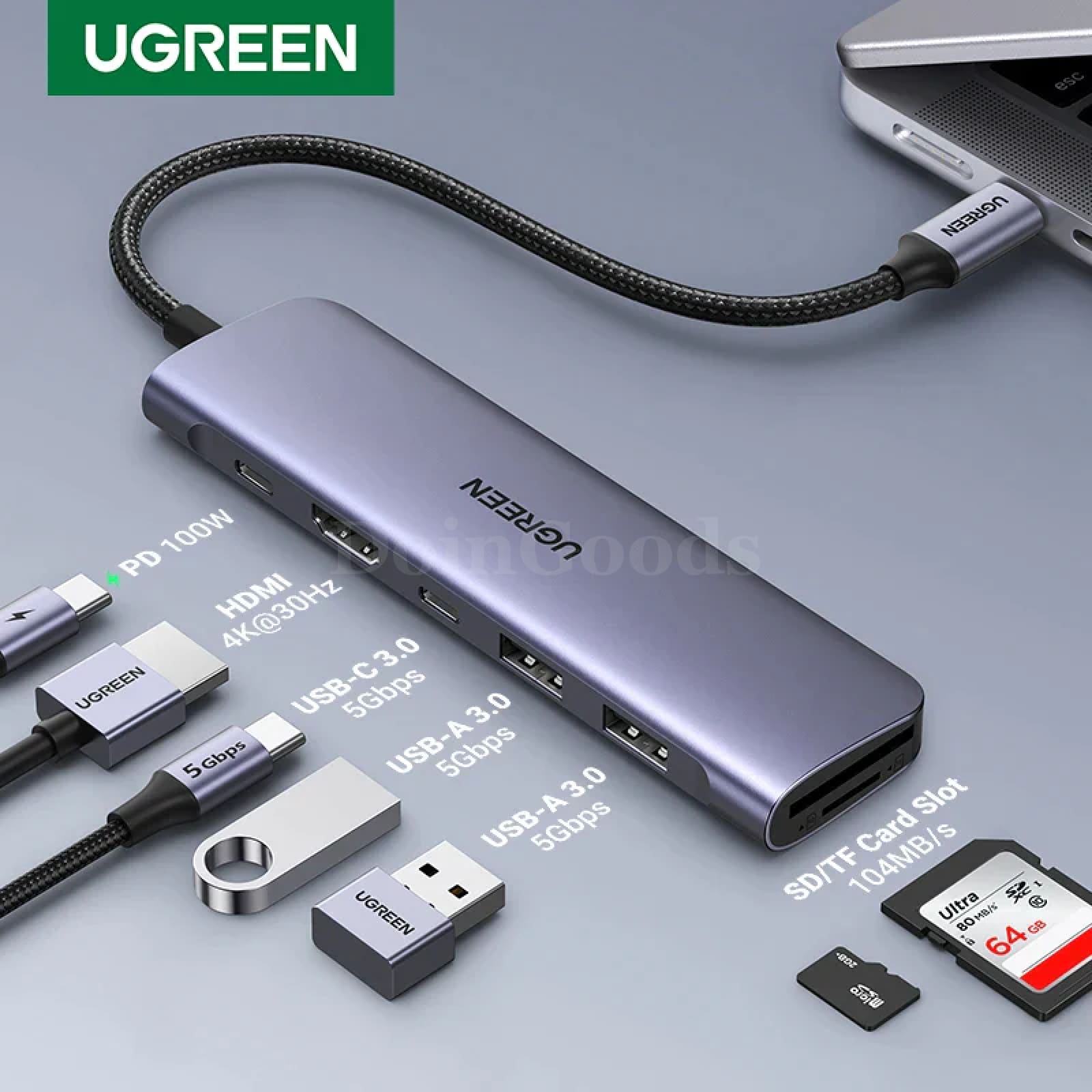 Ugreen Usb Type C Hub 3.1 To Hdmi 4K Sd Tf Pd 100W Adapter Macbook Ipad Pro Air 301635