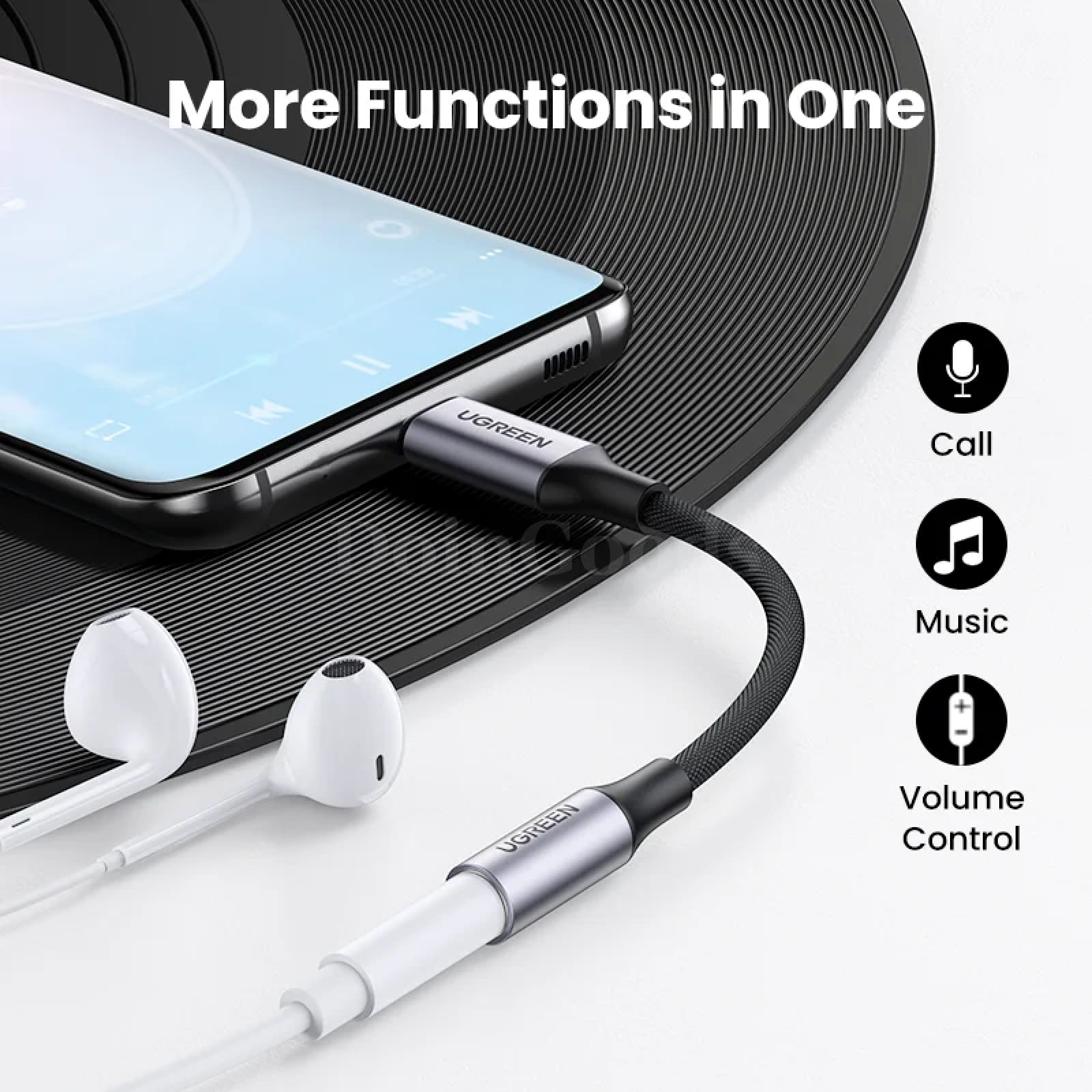 Ugreen Usb Type C To 3.5Mm Earphone Adapter Cable Headphone Audio Xiaomi Huawei 301635