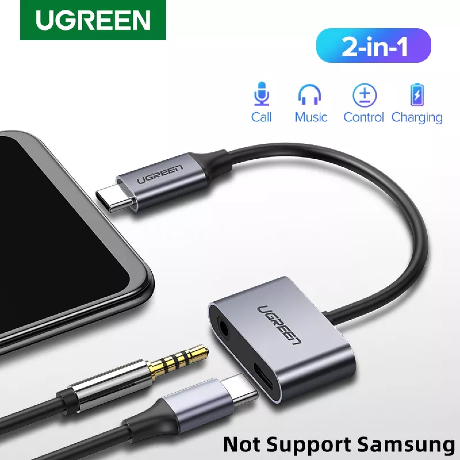 Ugreen Usb Type C To 3.5Mm Jack Adapter Aux Earphone Converter Huawei Xiaomi 301635