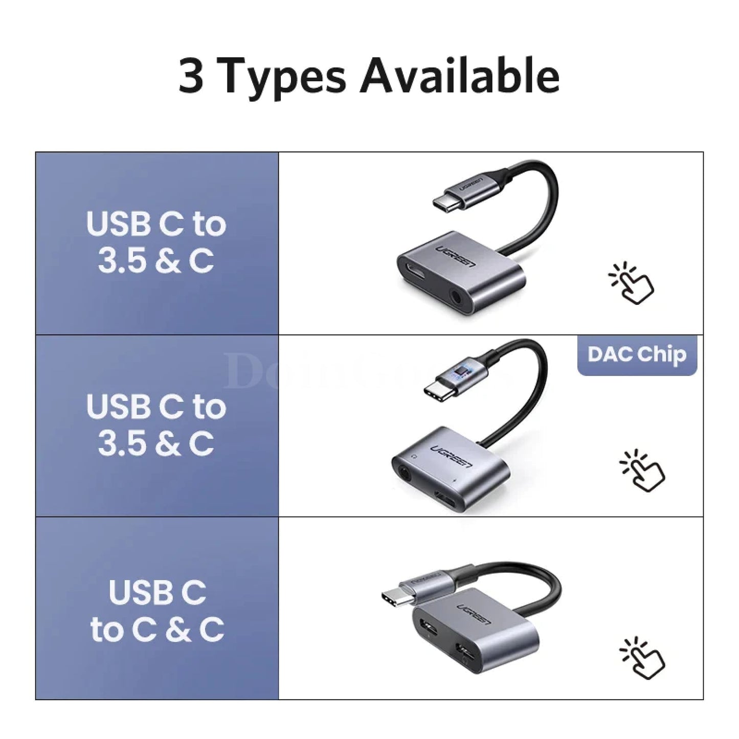 Ugreen Usb Type C To 3.5Mm Jack Adapter Aux Earphone Converter Huawei Xiaomi 301635