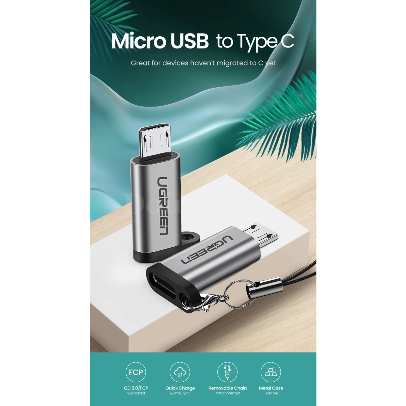 Ugreen Usb Type-C To Micro Adapter Converter Xiaomi Samsung Data Usbc Male 301635