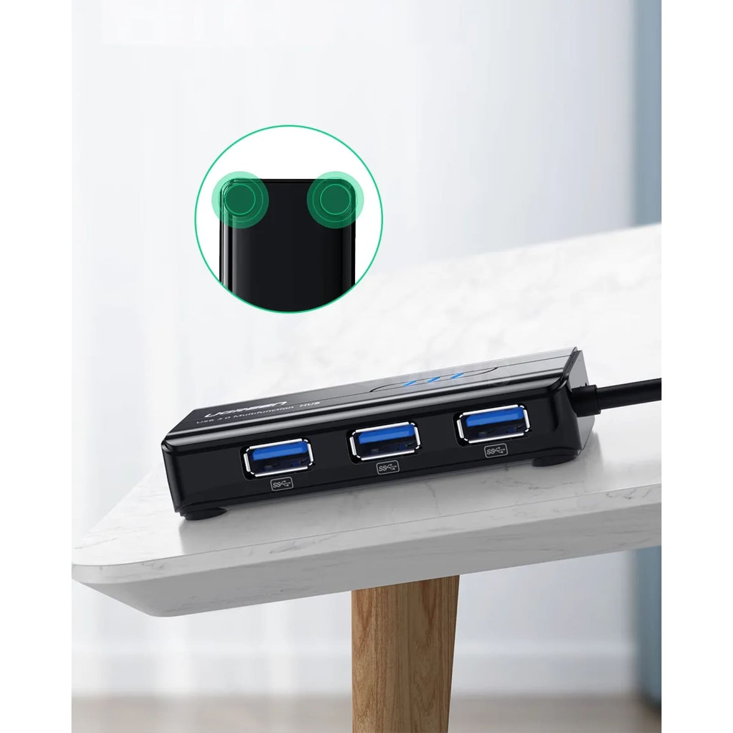 Ugreen Usb3.0 Ethernet Adapter 1000Mbps Rj45 Usb Hub Laptop Xiaomi Mi Box S/3 301635