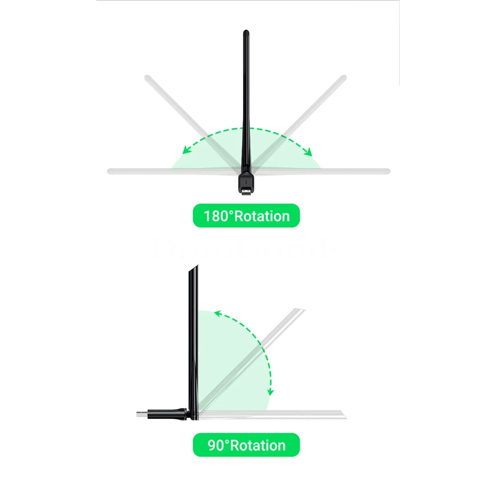 Ugreen Wifi Adapter Ac650/Ac1300 Dual Band 5G&2.4G With 6Dbi Antenna Pc Windows 301635