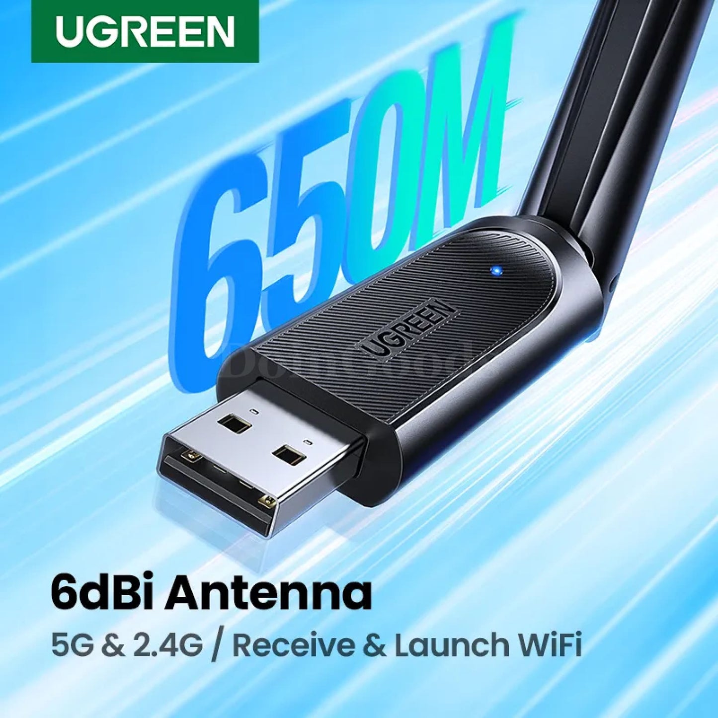 Ugreen Wifi Adapter Ac650/Ac1300 Dual Band 5G&2.4G With 6Dbi Antenna Pc Windows 301635