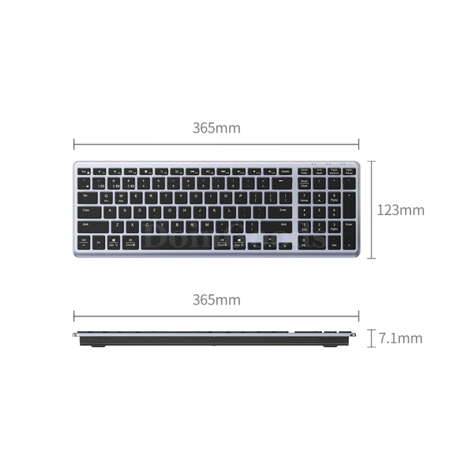 Ugreen Wireless Bluetooth 5.0 Keyboard 2.4G 99 Keycaps For Macbook Ipad Pc 301635