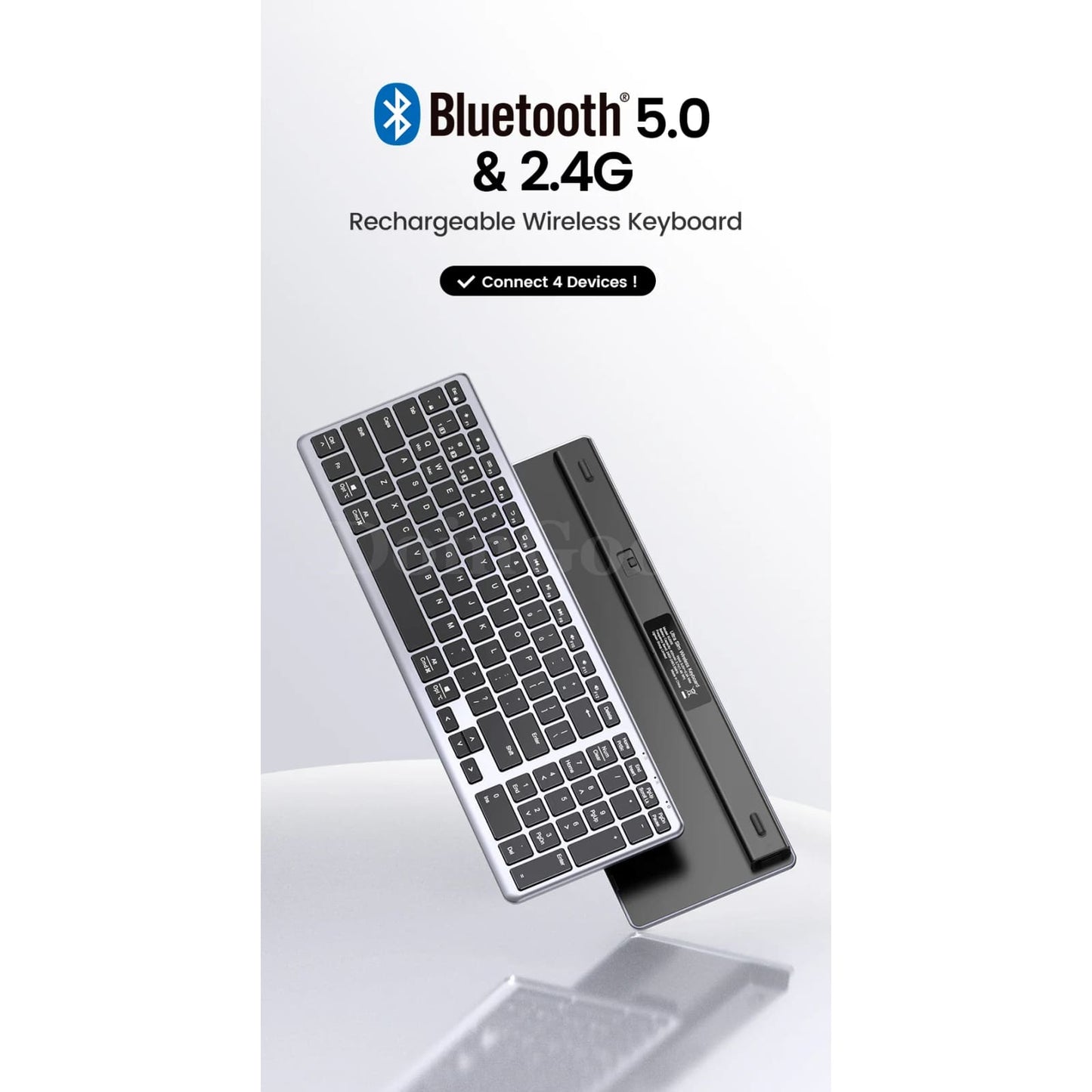 Ugreen Wireless Bluetooth 5.0 Keyboard 2.4G 99 Keycaps For Macbook Ipad Pc 301635