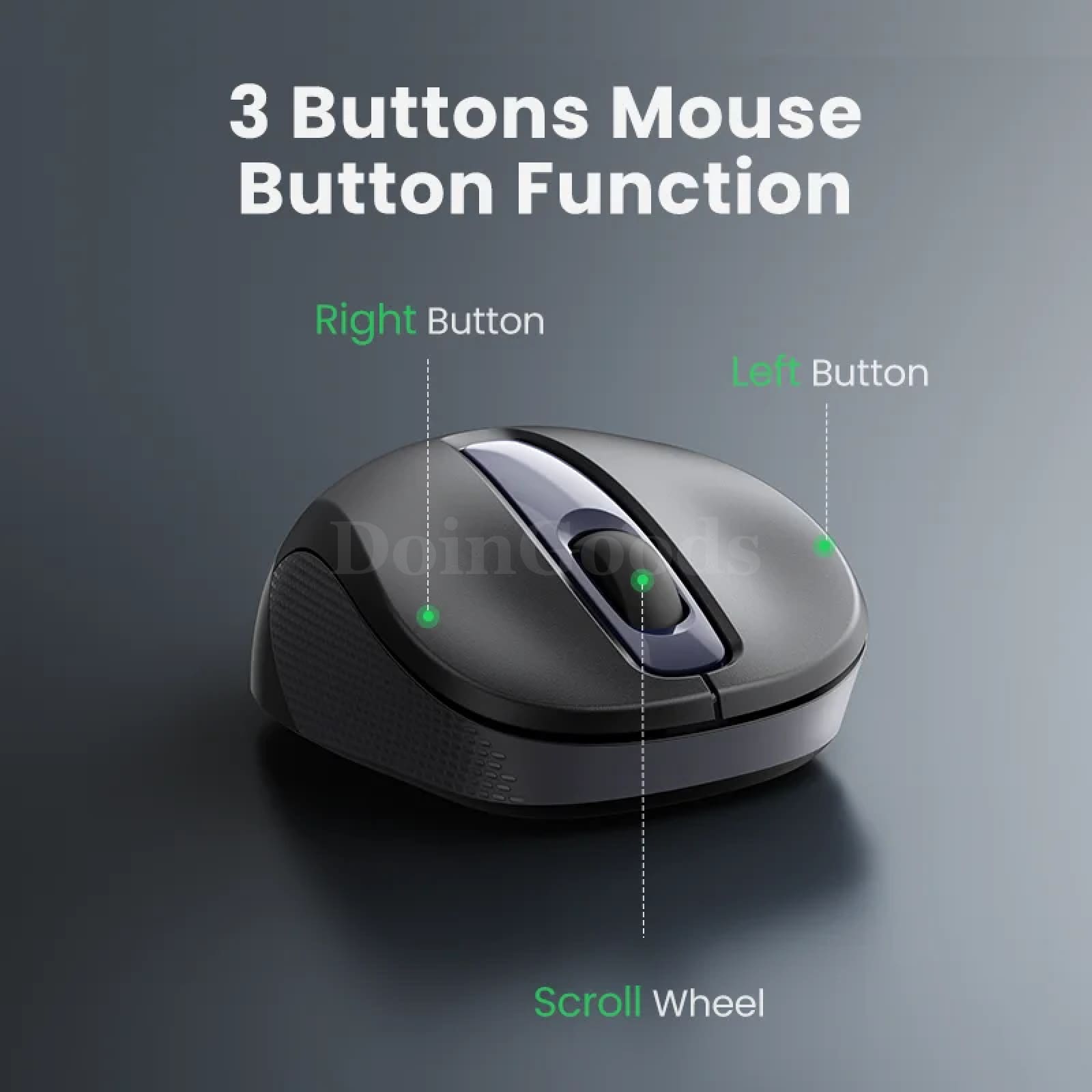 Ugreen Wireless Mouse Ergonomic Silent Click 2400 Dpi For Macbook Tablet Pc 301635